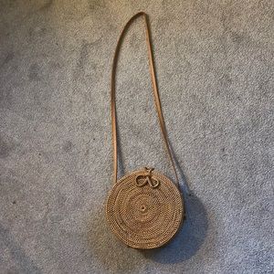 SOLD Rattan Round Purse
